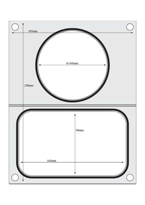 Tabuleiro para seladora térmica matrix, para um tabuleiro com um único compartimento com as medidas 178x113 mm + recipiente ø115 mm