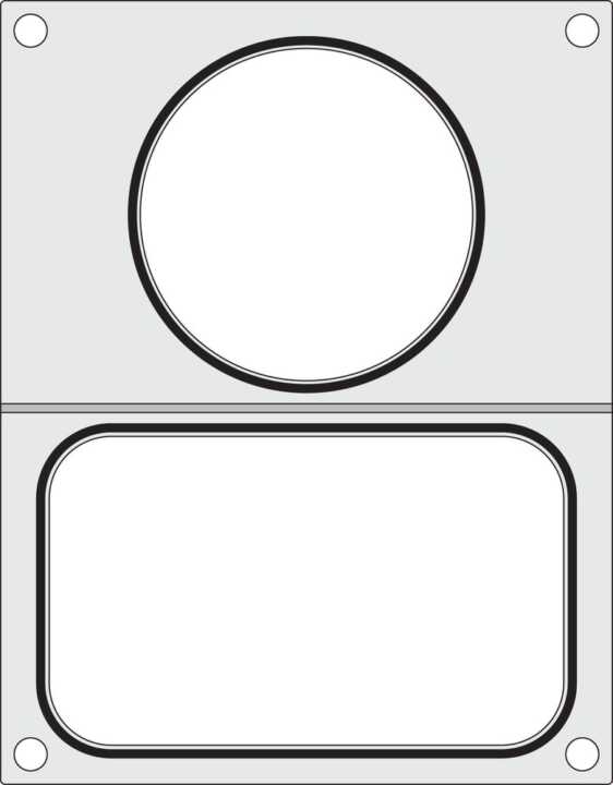Tabuleiro para seladora térmica matrix, para um tabuleiro com um único compartimento com as medidas 178x113 mm + recipiente ø115 mm