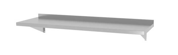 Prateleira de parede com dois suportes de aço, 800x300x(H)250mm