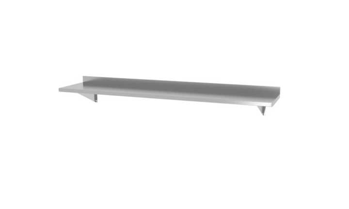 Prateleira de parede com dois suportes de aço, 1400x300x(H)250mm