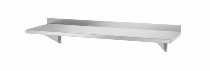 Prateleira de parede com dois suportes de aço, 1000x300x(H)250mm