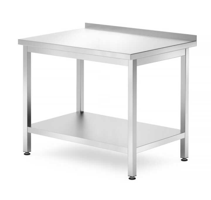 Mesa de trabalho de parede com prateleira – aparafusada, profundidade: 700 mm., 1000x700x(H)850mm