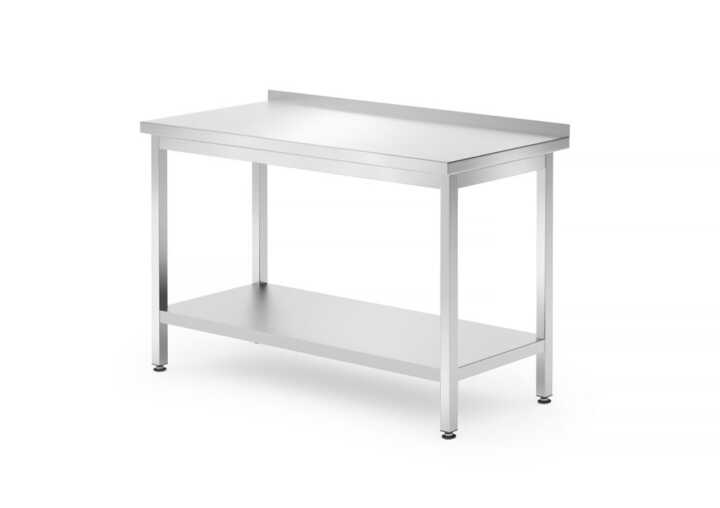 Mesa de trabalho de parede com prateleira – aparafusada, profundidade: 700 mm., 1200x700x(H)850mm
