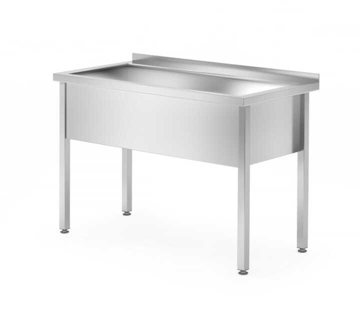 Mesa de Lavatório - soldado, profundidade: 700mm, cuba: 300mm, 1000x700x(H)850mm