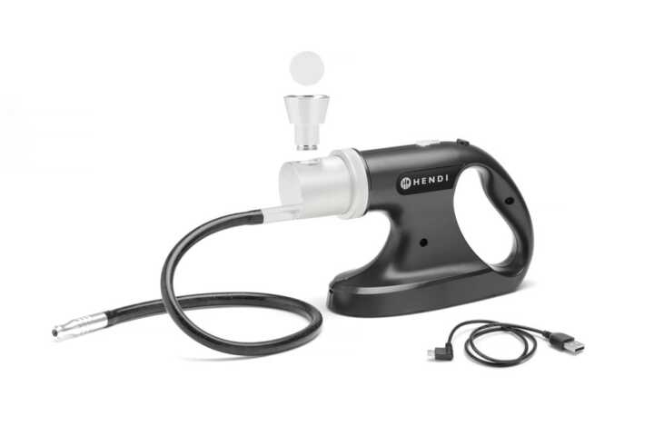 Pistola para defumar alimentos, recarregável – 3 velocidades de defumação, 215x70x(H)160mm