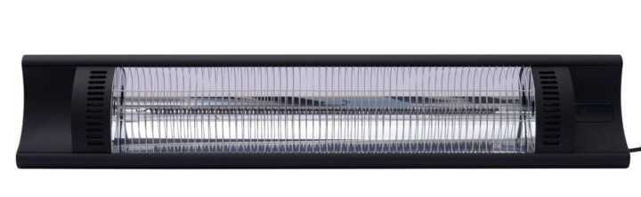 Aquecedor radiante de infravermelhos para pátio Bola, Preto, 230V/2500W, 912x185x(H)174mm
