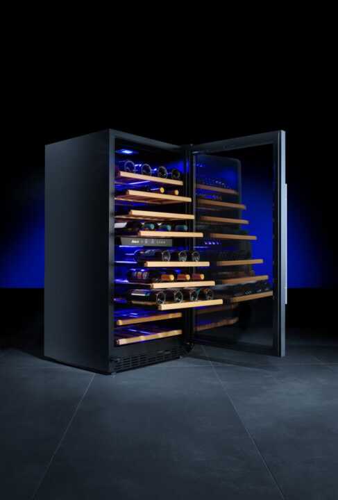 Frigoríficos para vinho, 2 zonas, 72 garrafas, 232L, 220-240V/110W, 595x675x(H)1215mm