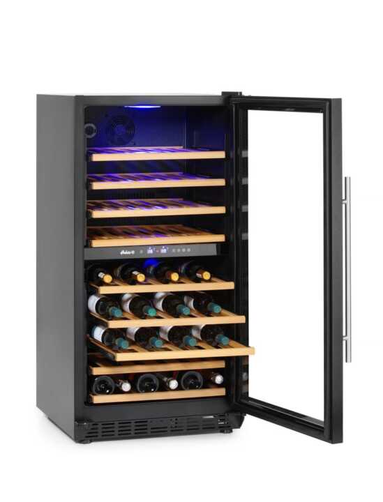 Frigoríficos para vinho, 2 zonas, 72 garrafas, 232L, 220-240V/110W, 595x675x(H)1215mm