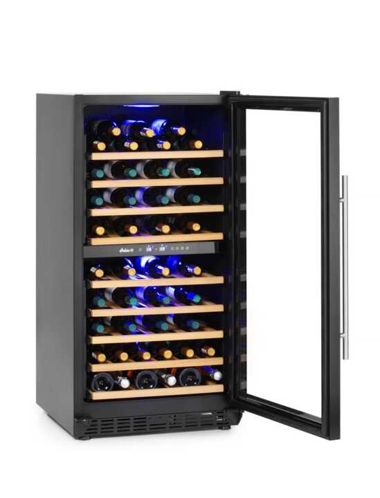 Frigoríficos para vinho, 2 zonas, 72 garrafas, 232L, 220-240V/110W, 595x675x(H)1215mm