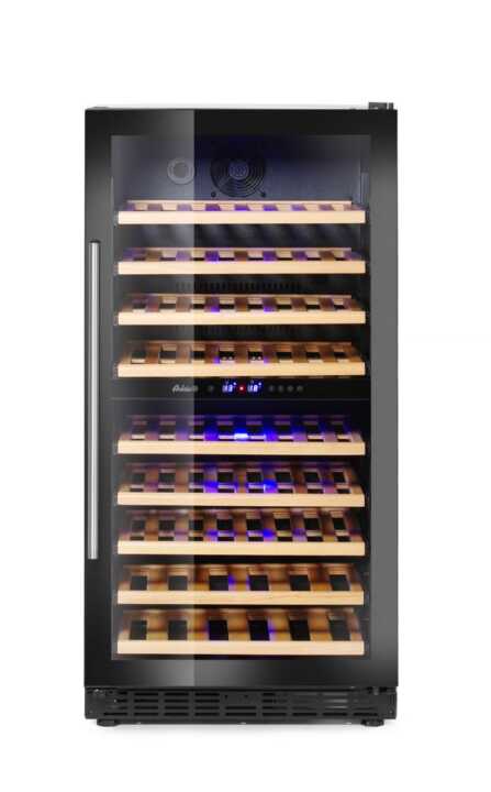 Frigoríficos para vinho, 2 zonas, 72 garrafas, 232L, 220-240V/110W, 595x675x(H)1215mm