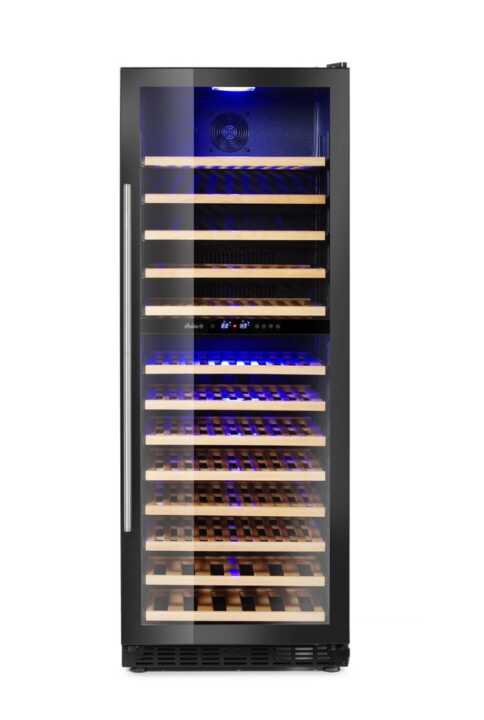 Frigoríficos para vinho, 2 zonas, 135 garrafas, 387L, 220-240V/130W, 595x675x(H)1625mm