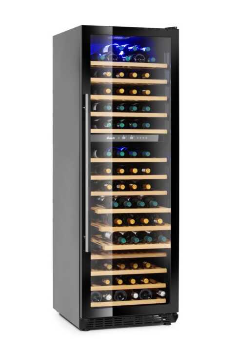 Frigorífico para vinho, 2 zonas, 160 garrafas, 447L, 220-240V/150W, 595x730x(H)1784mm