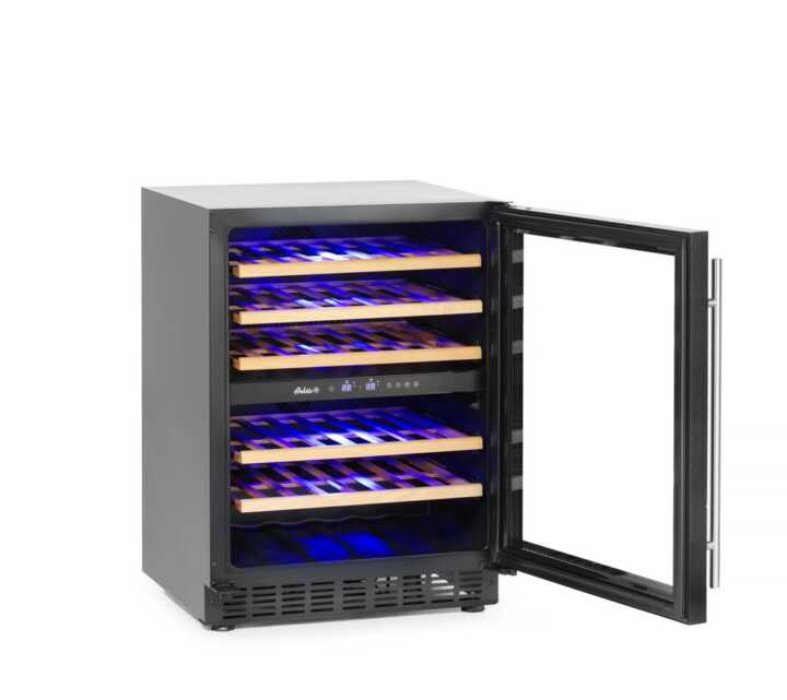 Frigorífico para vinho, 2 zonas, 46 garrafas, 133L, 220-240V/90W, 595x646x(H)830mm