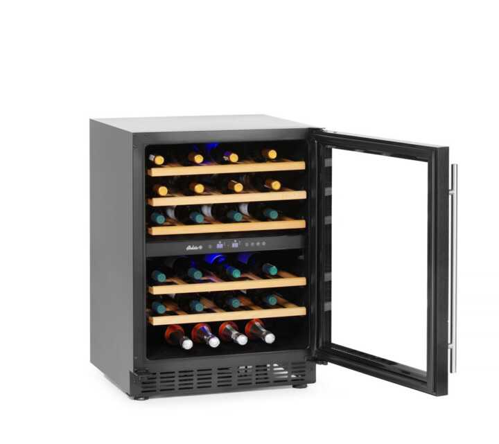 Frigorífico para vinho, 2 zonas, 46 garrafas, 133L, 220-240V/90W, 595x646x(H)830mm