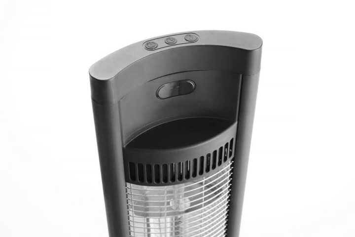 Aquecedor radiante de infravermelhos Tornado, Preto, 230V/2000W, 210x270x(H)1060mm