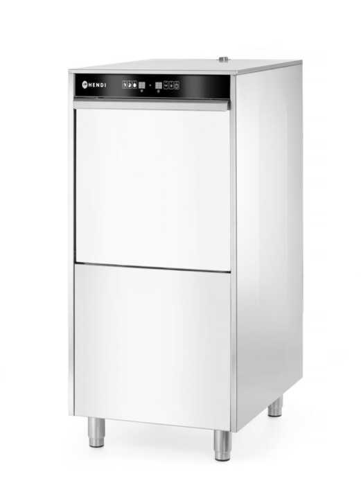 Máquina de lavar loiça 50x60 para tabuleiros e panelas – controlada eletronicamente, com sistema de dosagem de detergente e bomba de escoamento, 400V/7100W, 595x777x(H)1335mm