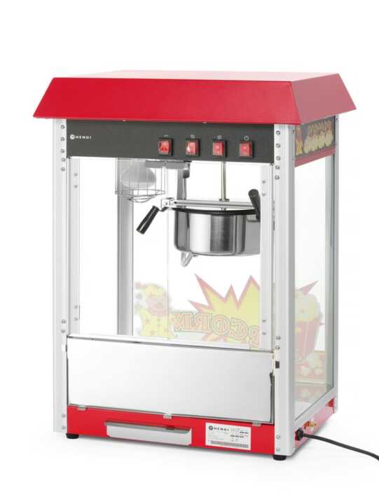 Máquina de pipocas, Preto, 230V/1500W, 574x420x(H)778mm
