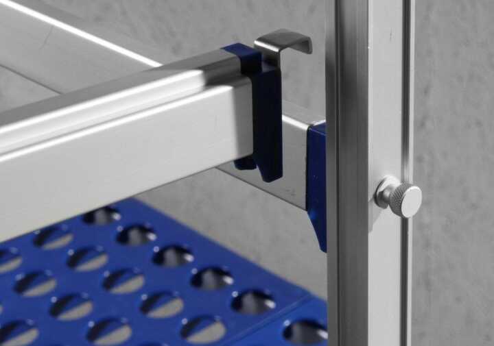Gancho de extensão para prateleira de armazenamento em alumínio, 15x42x(H)42mm