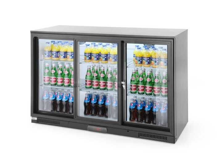 Expositor frigorífico de bebidas com portas de correr 308 L, 220-240V/160W, 1350x530x(H)870mm