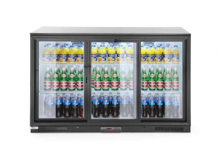 Expositor frigorífico de bebidas com portas de correr 308 L, 220-240V/160W, 1350x530x(H)870mm