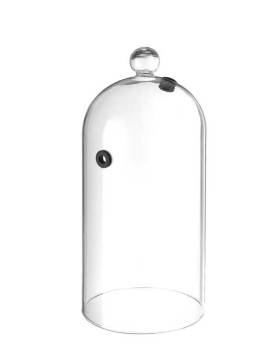 Campânula defumadora em vidro, com válvula para entrada de fumo, Cúpula para cocktails, ø130x(H)282mm