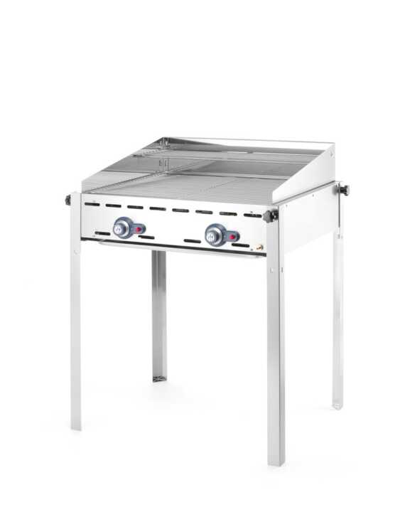 Green Fire com 2 bicos de gás, 2 grelhas para churrasco Gastronorm 1/1 em aço inoxidável, 11,6kW, 740x612x(H)825mm