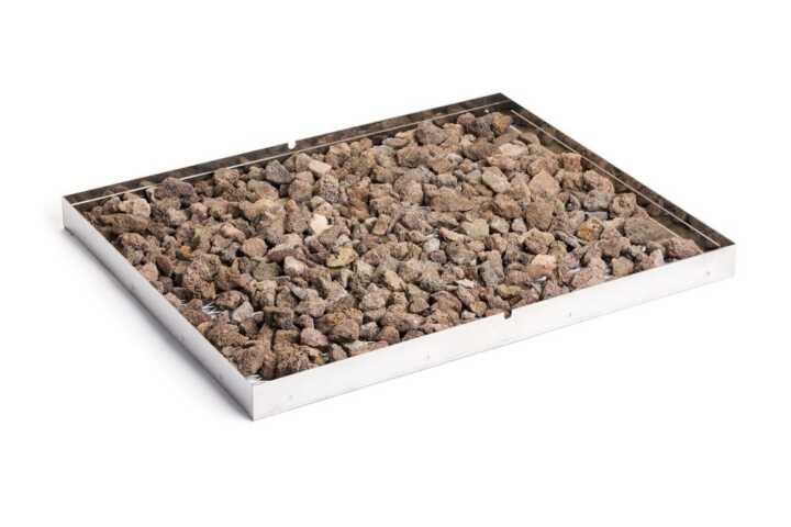 Grelha com pedras de lava, 630x500mm