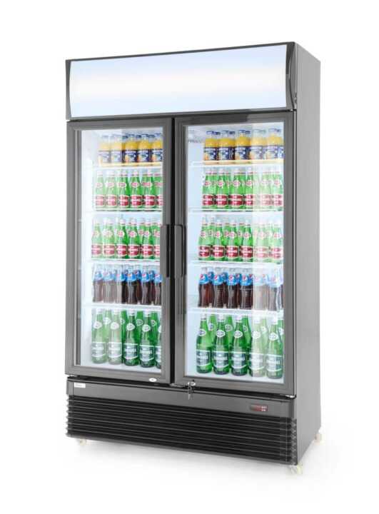 Expositor frigorífico com porta dupla 643 L, 230V/510W, 1120x610x(H)1965mm