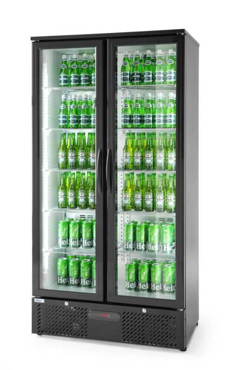 Expositor frigorífico de bebidas com porta dupla 477 L, 220-240V/300W, 900x555x(H)1820mm