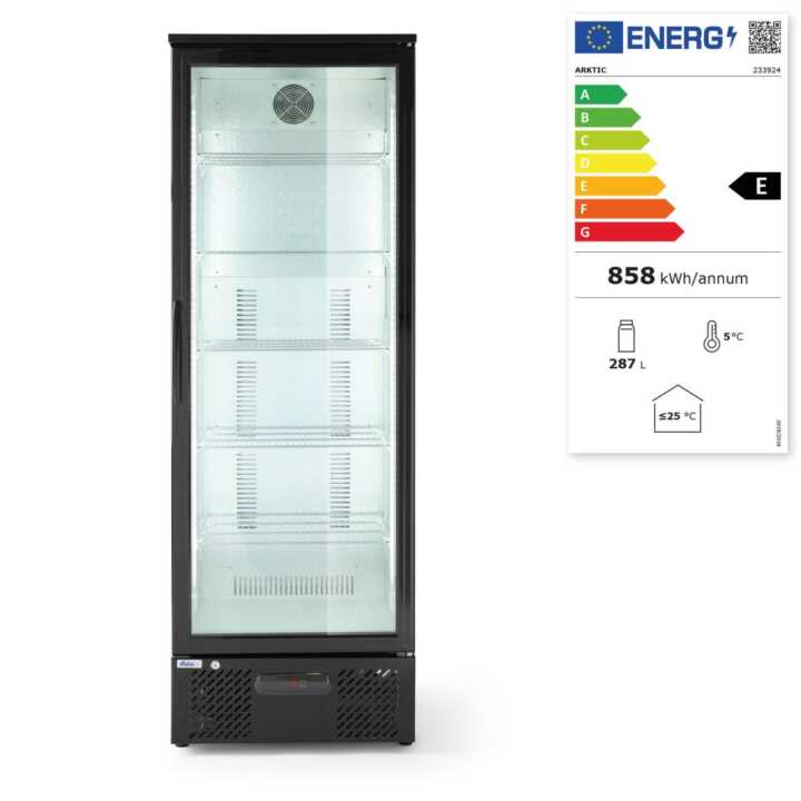 Expositor frigorífico de bebidas com porta única 300 L, 220-240V/240W, 600x555x(H)1820mm