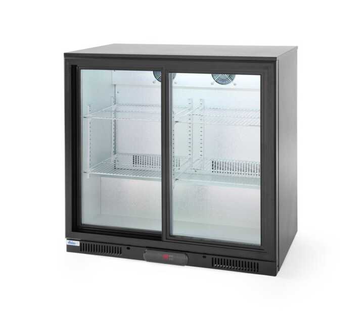 Expositor frigorífico de bebidas com portas de correr 198 L, 220-240V/160W, 900x525x(H)890mm