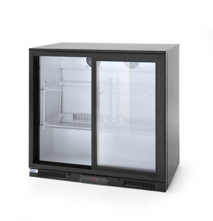 Expositor frigorífico de bebidas com portas de correr 198 L, 220-240V/160W, 900x525x(H)890mm
