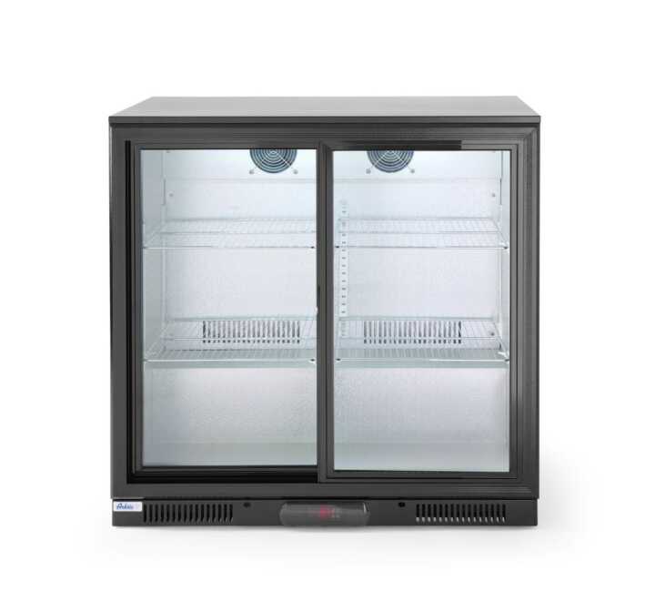 Expositor frigorífico de bebidas com portas de correr 198 L, 220-240V/160W, 900x525x(H)890mm