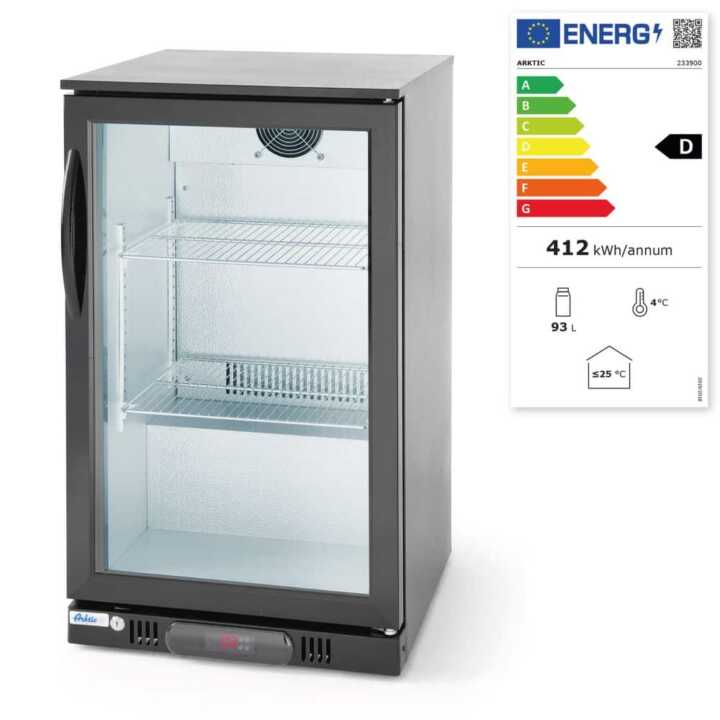 Expositor frigorífico de bebidas com porta única 103 L, 220-240V/120W, 500x540x(H)906mm
