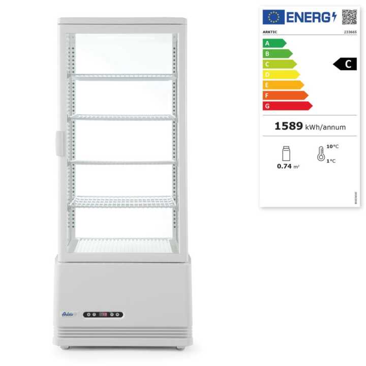Expositor frigorífico 98 L, branco, 230V/210W, 444x397x(H)1100mm