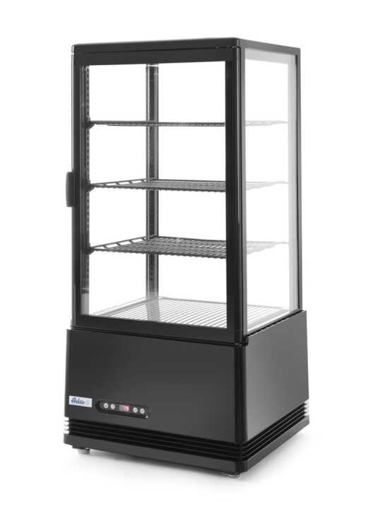 Expositor frigorífico 78 L, preto, 230V/170W, 444x397x(H)940mm