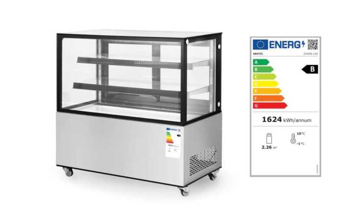 Expositores frigoríficos com 2 prateleiras, 510L, 230V/490W, 1524x677x(H)1230mm