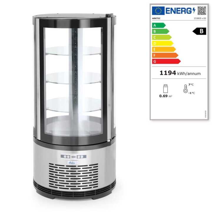 Expositor de bolos redondo , 100L, 230V/210W, ø480x(H)1065mm