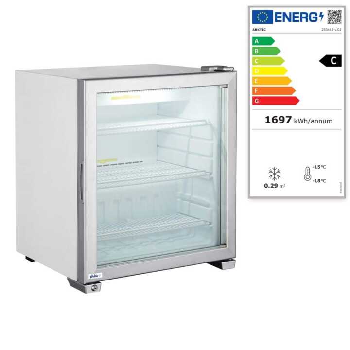 Expositor congelador de balcão 90 L, 230V/230W, 620x593x(H)680mm
