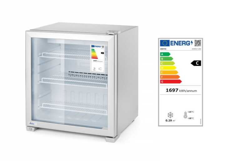 Expositor congelador de balcão 90 L, 230V/230W, 620x593x(H)680mm