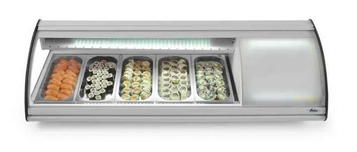 Expositor de Sushi 5x GN 1/3, 230V/160W, 1307x445x(H)327mm