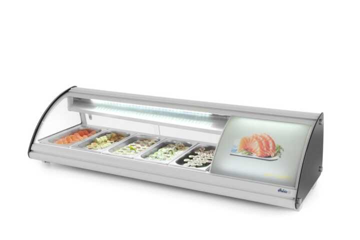 Expositor de Sushi 5x GN 1/3, 230V/160W, 1307x445x(H)327mm