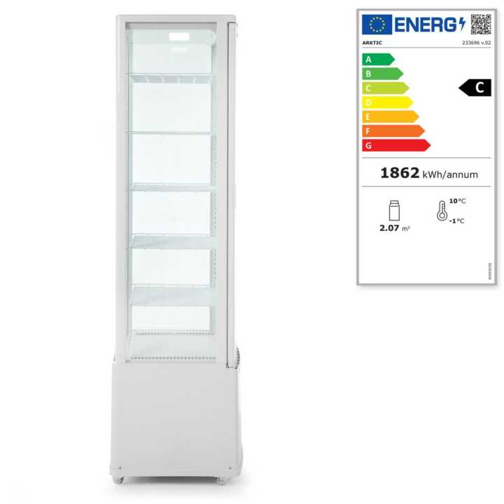 Expositor frigorífico 270 L, preto, Preto, 230V/290W, 550x520x(H)1870mm