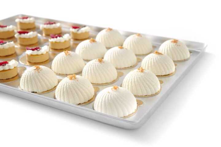 Tabuleiro de apresentação prateado, 400x300x(H)20mm