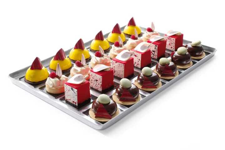 Tabuleiro de apresentação prateado, 600x400x(H)20mm