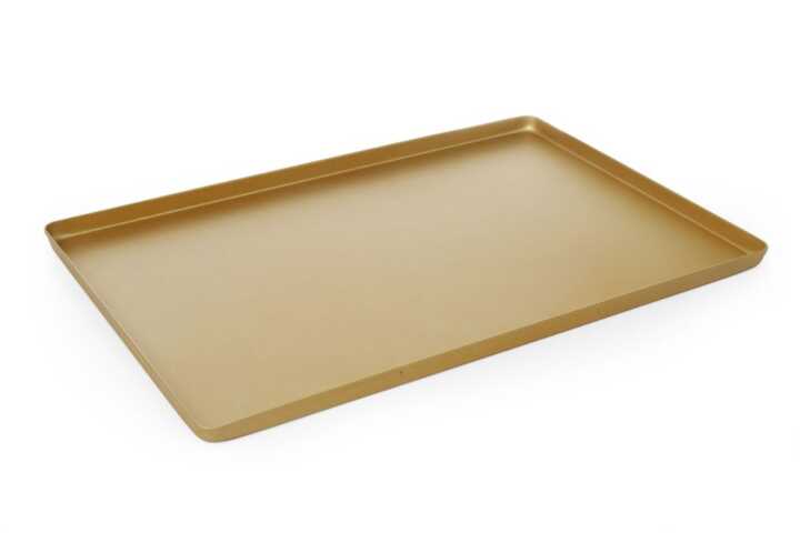 Tabuleiro de apresentação dourado, 600x400x(H)20mm