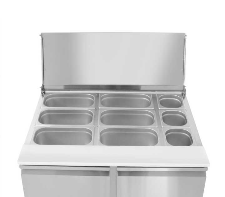 Bancada frigorífica para ingredientes com duas portas 300 L, 230V/310W, 912x702x(H)1205mm