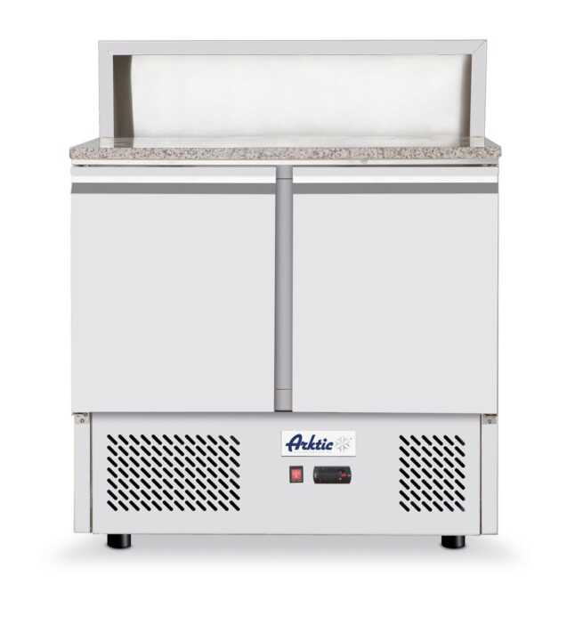 Bancada frigorífica para preparação de pizas com duas portas 300 L, 230V/310W, 900x700x(H)1110mm