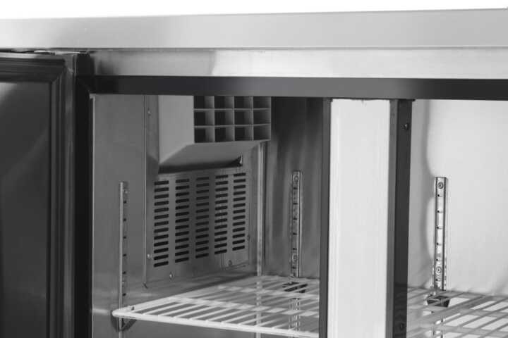 Bancada congeladora de duas portas  220 L, 166L, 230V/550W, 1200x600x(H)886mm