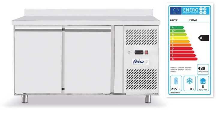 Bancada frigorífica de duas portas  280 L, GN 1/1, 230V/250W, 1360x700x(H)879mm